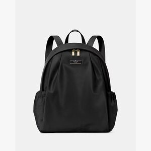 Kate Spade Black Carter Nylon Large Backpack with Gold Accents